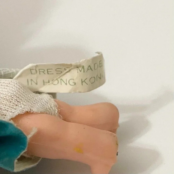 Vtg Gold Farb Novelty Doll Liddle Kiddle Kiddles Clone Flaws 2.5 Inch Tall - Picture 9 of 13